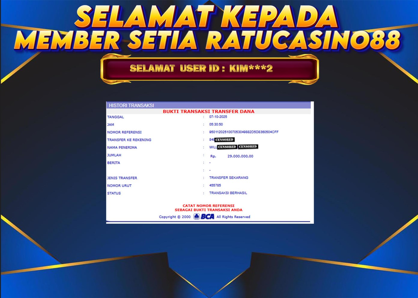 WITHDRAWAL MEMBER 83